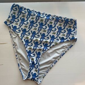 Roller Rabbit High Waisted Full Coverage Blue Monkey Bottoms Size: XS